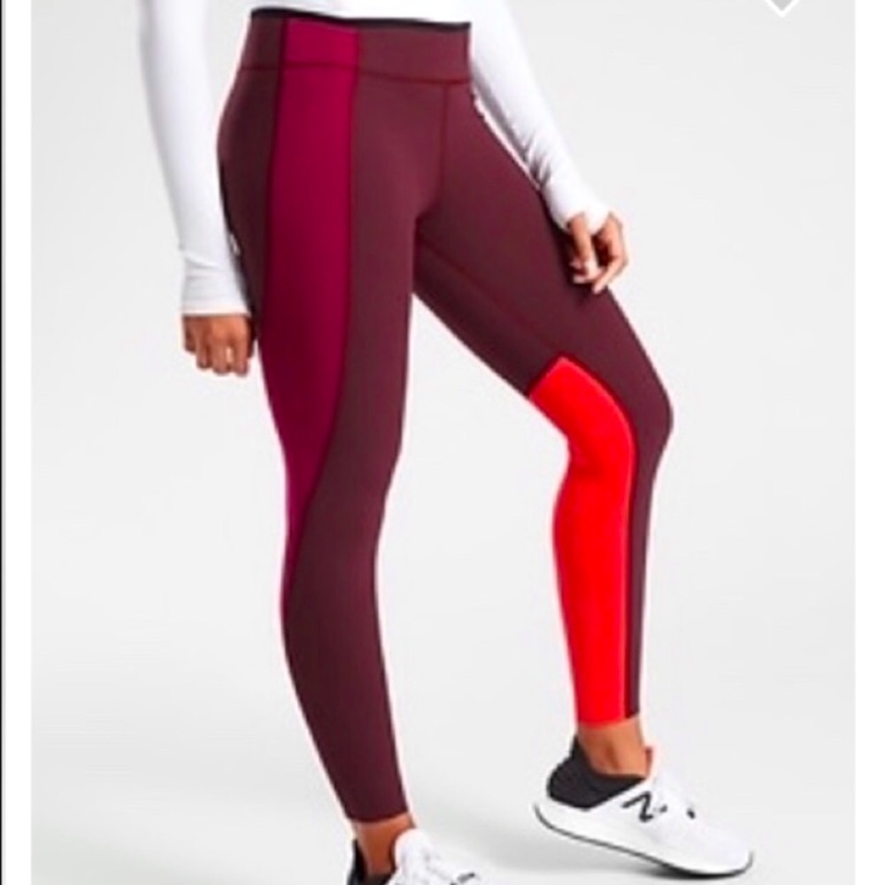SOLD Athleta Asymmetrical Colorblock Tight L NWT